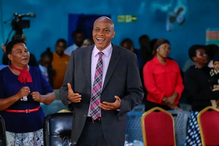 Bishop John Kaberere among the congregation