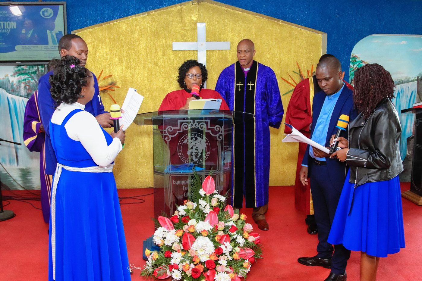 Bishop John Kaberere presiding over an ordination service