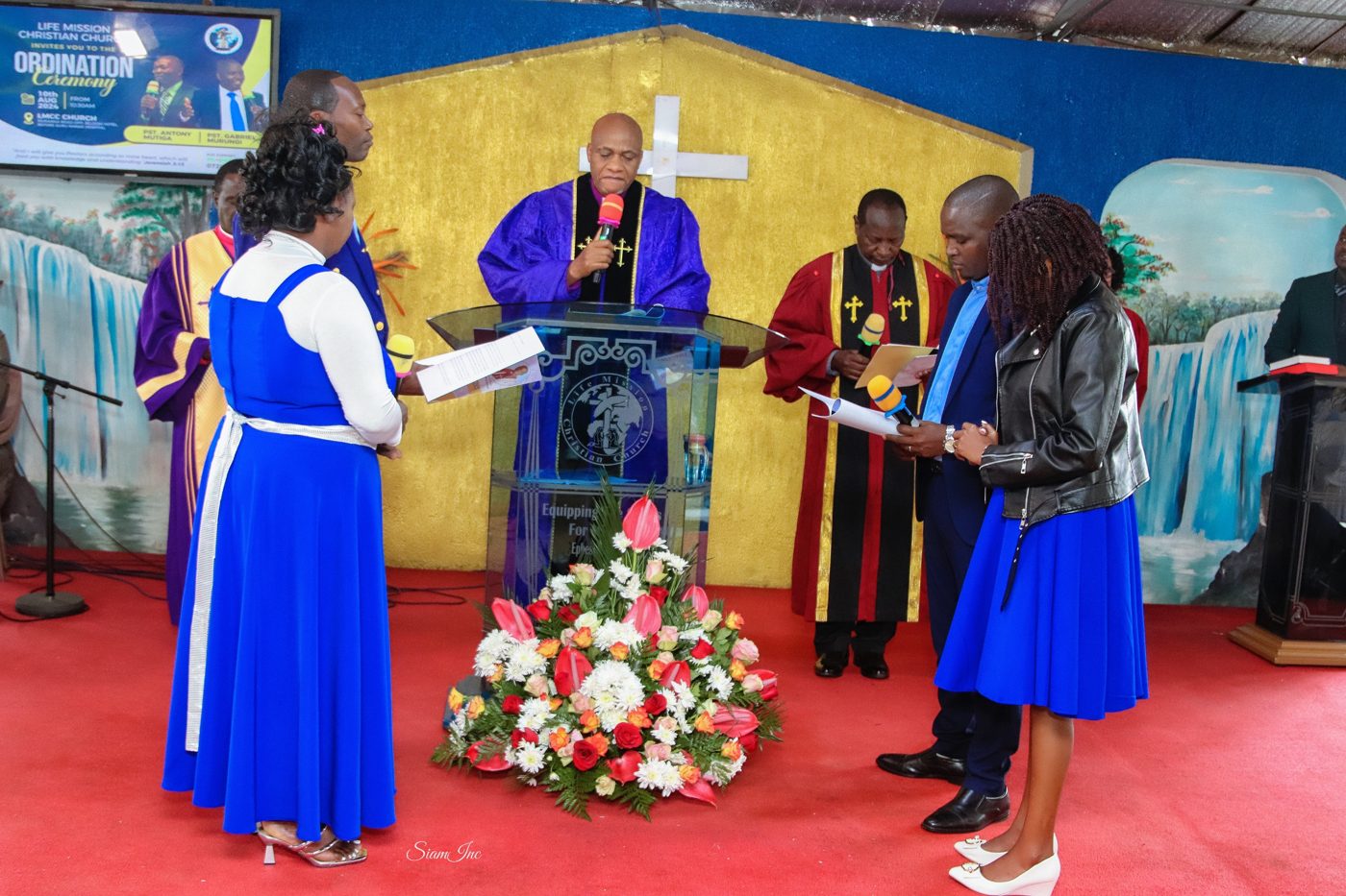 Clergy presiding over the ordination service